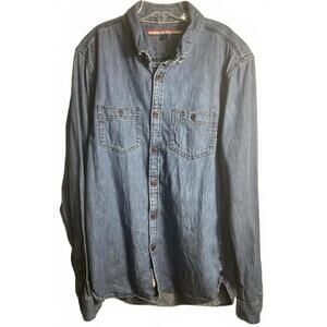 Tommy Hilfiger Denim Shirt Men's Medium Women's Large Button